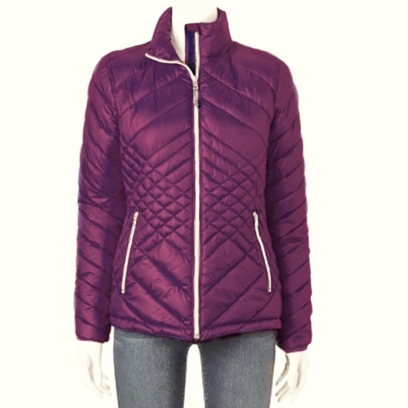 TEK GEAR Plum Lightweight Quilted Puffer Jacket Size 2X NWT - Picture 2 of 13